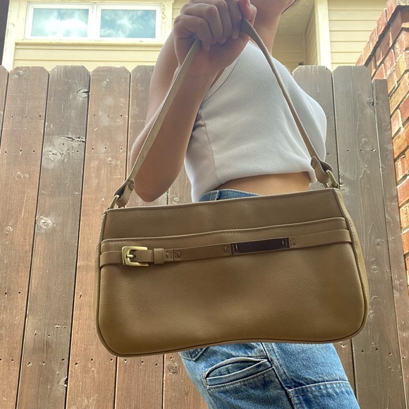 Beige shoulder purse/ baguette bag - Picture 3 of 3